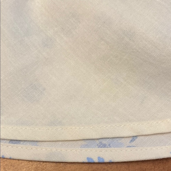 Zara Cream Blue Tie Front Mini Dress - Picture 7 of 7